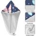 Blue Pink Butterfly Hair Towel 2 Pack - Super Absorbent Quick Dry Turbans for Women & Girls - Buy Online on GoSupps.com