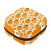 Menstruation pad bag with zipper women's napkin bag tampons collection bags for women and girls (orange pattern) Color 2