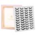 Dysilk 20 Pair 6D Faux Fluffy Slim False Eyelashes - Natural Long Thick & Dramatic Handmade Reusable (No Glue) - Buy Online on GoSupps.com