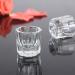 Glass Dappen Dish Crystal Cup Dappen Dish for Nail Art Acrylic Powder Nail Art Tools (no lid 1pc)