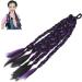 Boxing Braided Hair Extension Boxing Hair Extension Long Safe for Outdoor Use for Women (Balck Purple) - Buy Online on GoSupps.com