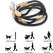 Stylish Adjustable Nylon Dog Leash for Large Dogs | Double Reinforced with Brown Leather Elements Perfect for Medium & Large Breeds - Buy Online on GoSupps.com