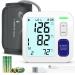 Upper Arm Blood Pressure Monitor - Large BP Cuff 9-17 Inches Automatic Digital BP Machine for Home Use with Backlit LCD Dual-User Mode Pulse Rate Meter 3-Color Hypertation Indicator