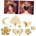 COHEALI 37pcs Bridal Headpiece Gold Butterfly Charm Metal Hollow 3d Charms Crafts Hollow Out Bride Beads - Buy Online on GoSupps.com