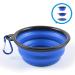 PhoneNatic Foldable Silicone Dog Bowl - Travel Bowl for Dogs & Cats 350ml Blue with Carabiner | Small (S) - Buy Online on GoSupps.com