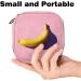 Funny Pink Fruit Banana Menstrual Cup Storage Bag for Women Portable & Stylish Bandage Organizer for First Period Essentials - Buy Online on GoSupps.com