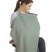 Breastfeeding Cover Cotton Nursing Covers Breathable Breast Feeding Cover for Mum Multi-Use Car Seat Stroller Cover Grey