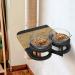 Cat Hammock & Wall Shelves with 3 Steps, Perches, and Food Shelf - Climbing, Scratching Post, and Plush Covered Steps for Indoor Cats - Black - Buy Online on GoSupps.com