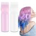 Sibba 2Pcs Root Comb Applicator Bottle 6 OZ Hair Oil Applicator Bottle for Hair Dye Bottle Applicator Brush with Graduated Scale Profssional Brush Applicator Comb Hairdressing Coloring Styling Tool Pink & White