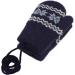 Baby Winter Mittens with Anti-Lost String | Dual Layers Plush Padded Knitted Gloves for Infant Toddlers | Navy Blue, 0-3 Years - Buy Online on GoSupps.com