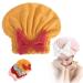 New Super Absorbent Hair Towel Wrap for Wet Hair 2024 New Hair Towel Wrap for Women Microfiber Hair Towel Wrap Wet Hair Towel Wrap Quick Drying Hair Towel Wrap with Bow Knot(Yellow)
