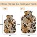 NAANLE Leopard Print Hot Water Bottle - 2L for Menstrual Cramps & Pain Relief | Heat & Cold Therapy - Buy Online on GoSupps.com