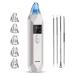 EUASOO Blackhead Remover Vacuum Facial Pore Cleanser Electric Acne Comedone Extractor Kit USB Rechargeable Blackhead Suction Tool with 3 Skin Repair Lamps  5 Probes  5 Suction Power for Skin Treatment