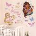 Wondever Princess Wall Stickers Quotes - Peel and Stick Butterfly Wall Decals for Girls Bedroom and Nursery - Buy Online on GoSupps.com