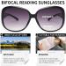 JM Classic Bifocal Reading Sunglasses for Women - Vintage UV Protection Black - 1.75x Outdoor Glasses - Buy Online on GoSupps.com