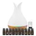 500ML Essential Oil Diffuser with 10 Essential Oils Gift Set, Aromatherapy Diffuser Humidifier with 2 Mist Mode 4 Timers& 7 Ambient Light Waterless Auto Off for Large Room Home Office White