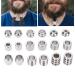 18PCS Hair Beard Beads  Braiding Beads  Stainless Steel Dread Beads  Viking Hair Beads to Fit Your Beard and Braid Hair for Men and Women