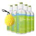 RENPURE Kiwi & Hyaluronic Acid Body Scrub 24 Fl Oz - Hydrating Gentle Cleanser Bundled With Bath Sponge Ultra Hydrating Vitamin-Rich Antioxidant For Soft & Supple Skin Pack Of 5