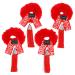 FRCOLOR 6 Pairs New Year Headdress Hair Scrunchies Elastic Hair Rope Red Ponytail Holder Hair Elastic Bracelet Ribbon Bands Kid Hair Ties Tassel Hair Rope Hair Ring Miss Zinc Alloy Girl
