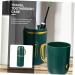 Travel Toothbrush Storage Box & Organizer | Children's Toothbrush Holder Cup | Mouthwash Cups | Green PP Rack - 20.5x12x7CM - Buy Online on GoSupps.com