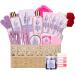 Large Spa Basket 26Pcs Spa Kit Unique Gifts for women  Mothers Day Perfect Spa Kit  Beautiful Birthday Gift Basket Relaxing Home Spa Kits  LAVENDER & HONEY Gift Set Luxurious Pampered Gift Set Ladies Body Care Spa Bath G...