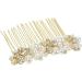 FRCOLOR Pearl Hair Pin alloy rhinestone hair side bridal headdress rhinestone hair combs for diamond hair crystal hair Hair piece bride rhinestones Pearl Side Comb - Buy Online on GoSupps.com