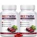 Tufonra Beetwise Root Formula | Cold Pressed - Beetroot Supplement Organic Vegan-Friendly Non-GMO 60 Capsules (2 Bottles)