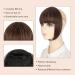 Clip in Wispy Bangs Hair Extensions - Natural Medium Brown Human Hairpieces for Women - Buy Online on GoSupps.com
