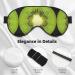 Kiwi Slice Print Unisex Sleep Eye Mask - Soft Comfort Eye Shade for Travel Yoga & Shift Work - Black - Buy Online on GoSupps.com