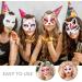 Magiclulu Cat Masks - 10 Piece White DIY Half-Face Masks for Halloween & Cosplay | Therian Animal Masks - Buy Online on GoSupps.com
