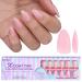 BTArtbox XCOATTIPS Natural Nail Tips -Short Almond Press On Nails Pink Long Lasting Soft Gel Nails False Nail Soak Off Acrylic Fake Nails Extensions for Nail Art DIY Halloween Gifts A3-S Almond