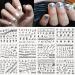 Musical Instrument Series Nail Art Stickers  Musical Notes Nail Decals 3D Self-Adhesive Guitar Erhu Piano keys Microphone Musical Notes Nail Design Manicure Tips Nail Decoration for Women Girls Kids(12 Sheets)