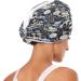 Abstract Small Flower Dry Hair Cap Set | 2-Piece Quick Drying Towel & Button Headband - Super Absorbent & Soft Comfort - Buy Online on GoSupps.com