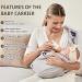 CUBY Natural Cotton Baby Carrier | Extra Comfortable Sling for Newborns & Toddlers - Grey Bear Design - Buy Online on GoSupps.com