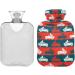 Red Christmas Tree Truck Hot Water Bottle | 1L Heat Therapy for Pain Relief - Neck & Shoulder Heating Cushion - Buy Online on GoSupps.com