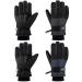 ONESING Snow Gloves for Kids 2 Pair Kids Snow Gloves Ages 3-12 Kids Winter Gloves Boys Kids Ski Gloves Warm Ski Gloves Thick Warm Windproof Gloves for Boys Girls Gray,navy blue(3-7 years)
