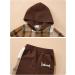 Naiyafly Toddler Boys 2-Piece Plaid Outfit Set | Hoodie Sweatshirt + Pants | 3-4 Years | Khaki - Buy Online on GoSupps.com