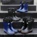 HSBDNZQ Men's Waterproof PVC Rain Boots - Lightweight, Durable, Slip-Resistant Garden Boots in Blue-Orange - Ideal for Farming, Gardening, Fishing (Size 9) - Buy Online on GoSupps.com