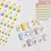 Flower Smiley Nail Art Stickers Decals Cute Smile Flowers Face Nail Art Sticker 3D Self Adhesive DIY Design Fashion Trend Glamour Decoration Accessories for Ladies Girls Kids (2 Sheets)