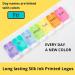 Portable Weekly Pill Box Organiser | Easy to Open 7 Day Premium Quality Tablet Box | Travel Pill Case with Push Button Pop Open Lids Design |Tablet Organiser for Vitamins Supplements & Medicine Multicolor RB-SR - Buy Online on GoSupps.com
