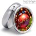 Round Pill Box Xmas Ball Print - 3 Compartment Decorative Metal Pill Organizer | Portable Pocket Pill Case Style-42 - Buy Online on GoSupps.com