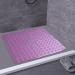 YINENN Square Shower Mat 21 x 21 inches | Non Slip, Washable with Suction Cups and Drain Holes | Purple Bathroom Mat - Buy Online on GoSupps.com