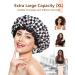 mikimini Reusable Waterproof Double Layer Shower Cap for Women - XL Checkerboard - Non-Fading & Stretchy - Ideal for Long Hair - 1 Pack - Buy Online on GoSupps.com