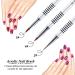 3 Pieces Kolinsky Acrylic Nail Brush Set - Size 2, 4, 5 - Silver Metal with Non-slip Handle - 3D Nail Art Brush Assortment - Buy Online on GoSupps.com