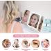 World Backyard Mini Trifold Lighted Makeup Mirror - USB Rechargeable Compact Vanity Mirror with Touch Screen Dimming for Cosmetic - White - Buy Online on GoSupps.com