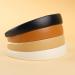Vin Beauty 4 Pack Solid Leather Headbands for Women - 1 Wide Non-slip Headband - Elegant PU Hair Accessories in Dark Orange, Black, Beige, White - Buy Online on GoSupps.com