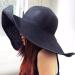 DRESHOW Beach Hat for Women - Big Straw Wide Brim Summer Sun Hat UPF 50+ - Black/Wire Edge - Buy Online on GoSupps.com