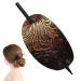 Leather Hair Barrettes Oval Shape Hair Clips With Stick Hair Slider Pin Ponytail Holder Hairpin Hair Accessories For Women And Girls Long Hair 12.5x5 Cm copper