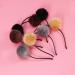 4pcs Cat Ears Pompom Headband for Girls - Stylish Hair Accessories in Grey Black & Camel - Buy Online on GoSupps.com