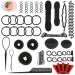 40 Pcs Hair Styling Kit Set Number-one DIY Hair Accessories Fashion Hair Styling Tools Hair Modelling Tool Kit Hairdress Kit Magic Simple Fast Spiral Hair Braiding Tool for Hairstylist Girls Women